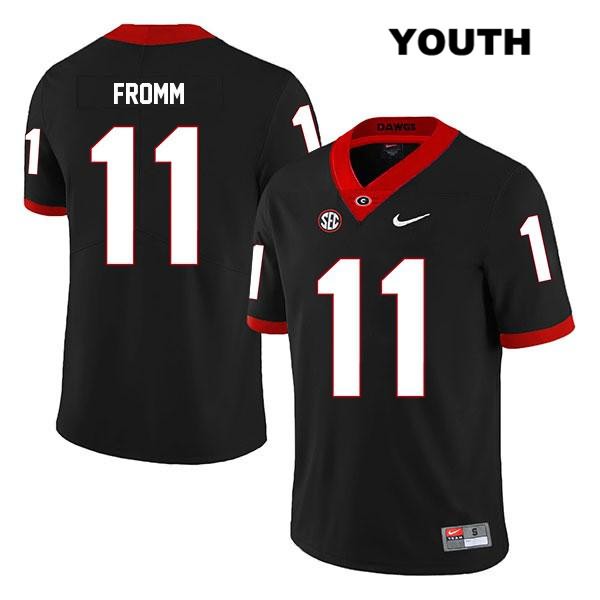 Georgia Bulldogs Youth Jake Fromm #11 NCAA Legend Authentic Black Nike Stitched College Football Jersey HYR4256UC